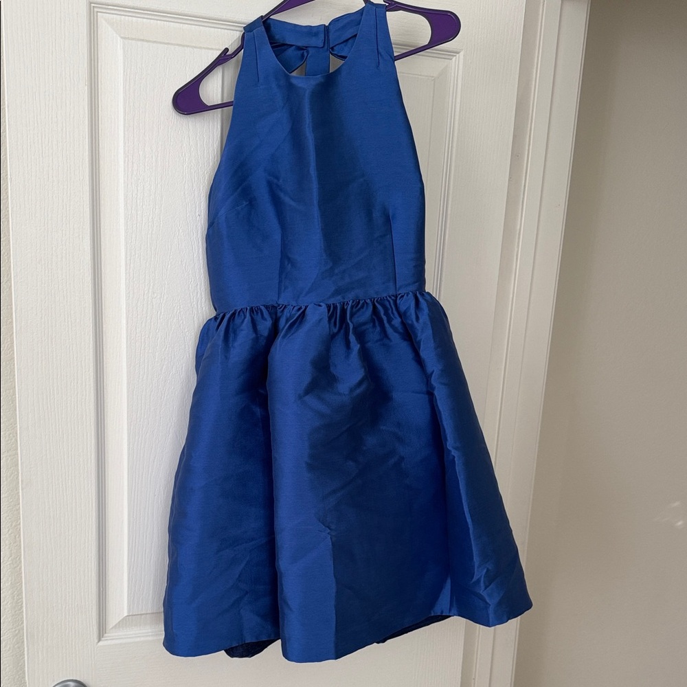 Woman’s Royal Blue Halter Party Dress